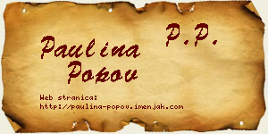Paulina Popov vizit kartica